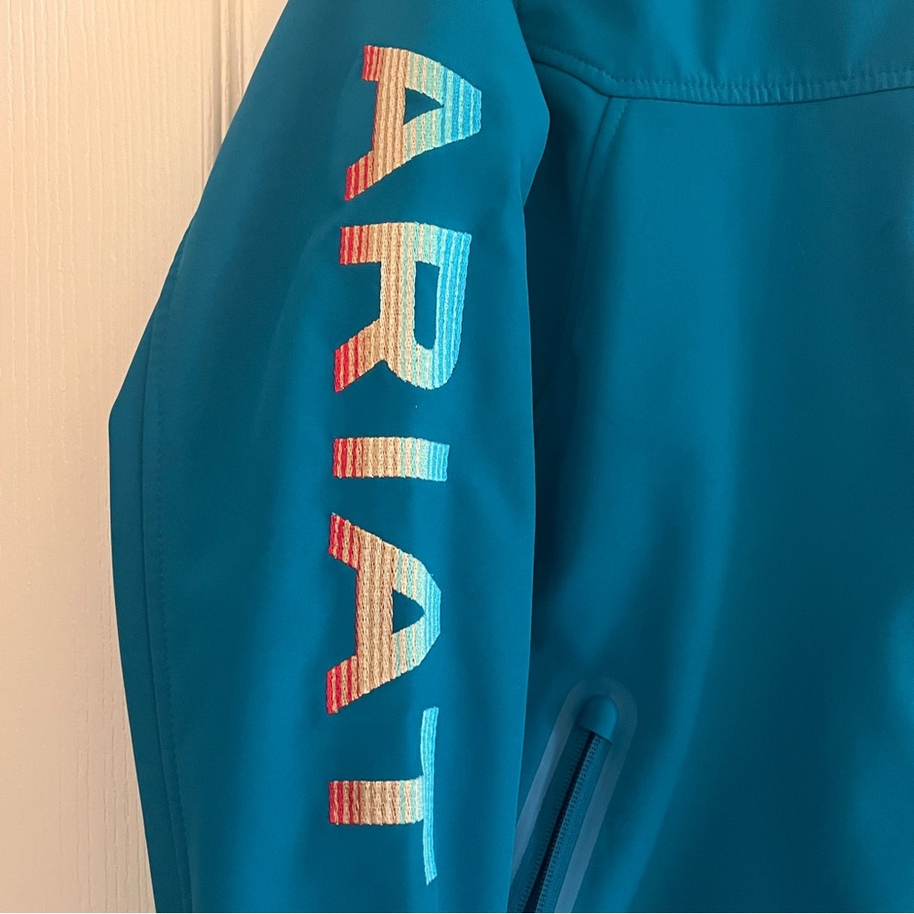 Ariat Teal Softshell Jacket With Logo - image 2